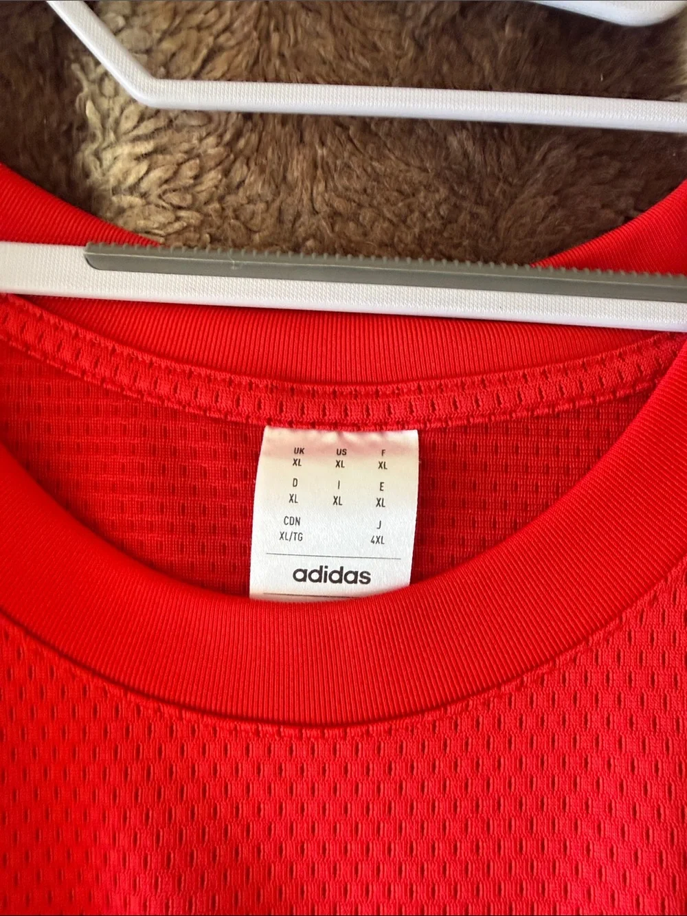 adidas Red Athletic Mesh Tank Top